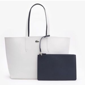 SAVE $50 - NWT LACOSTE ANNA REVERSIBLE BICOLOR TOTE BAG - 2 TOTES IN 1